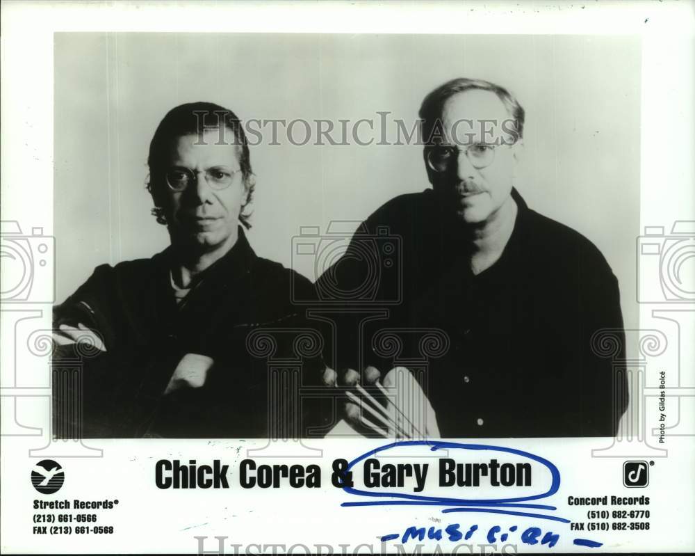 1997 Press Photo Musicians Chick Corea &amp; Gary Burton - Historic Images