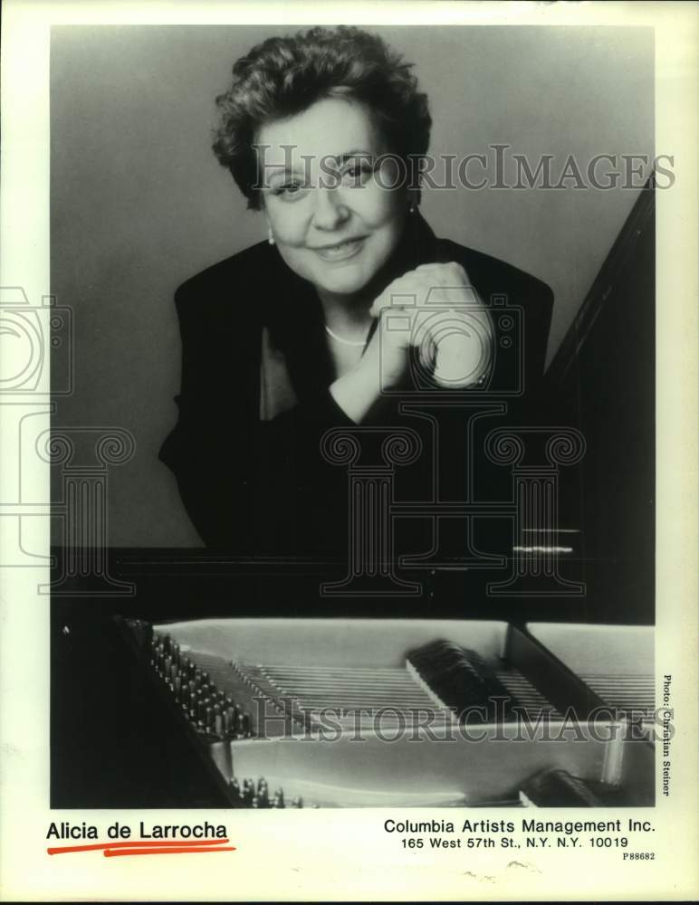 1988 Press Photo Pianist Alicia De Larrocha - Historic Images