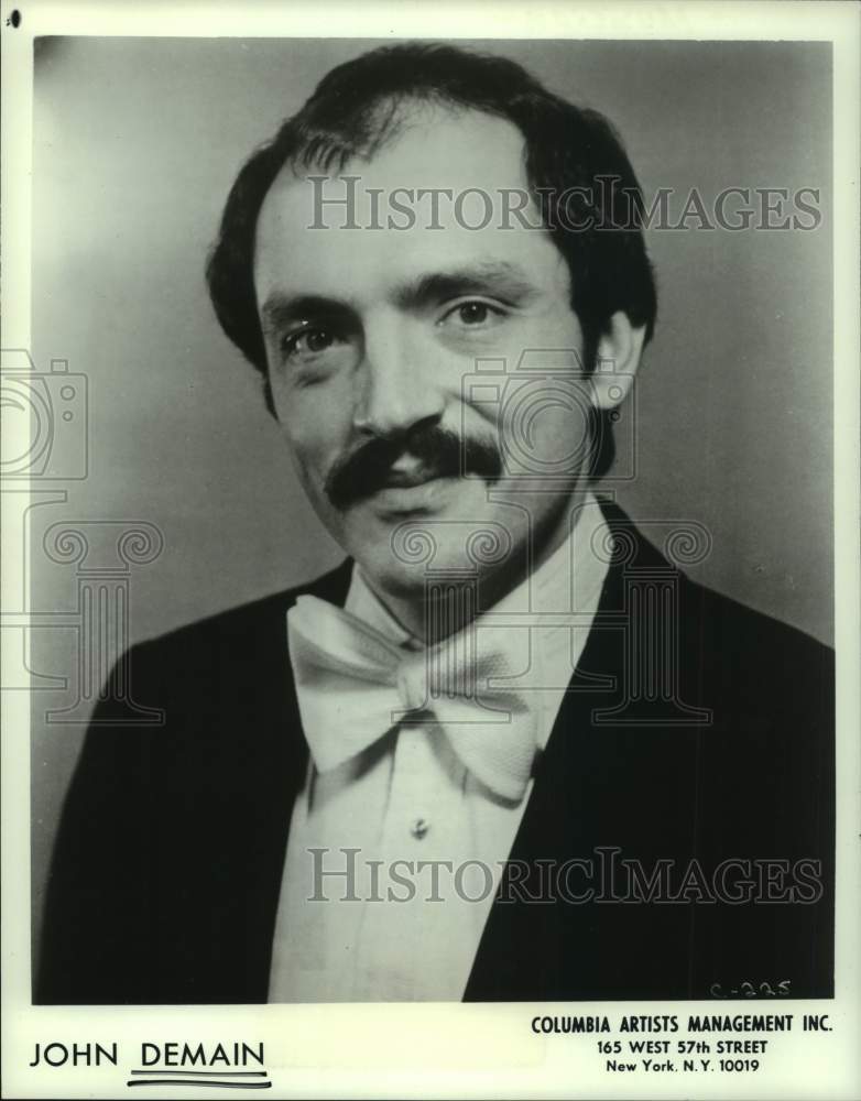 1986 Press Photo Musician John DeMain - Historic Images
