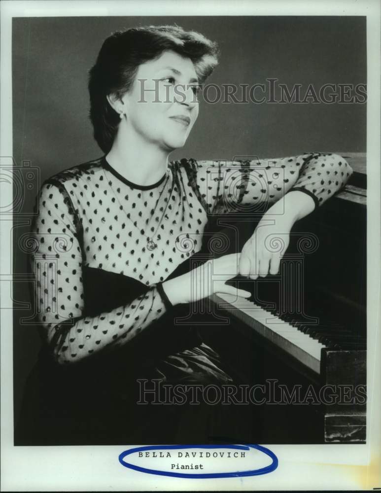 1985 Press Photo Pianist Bella Davidovich - Historic Images