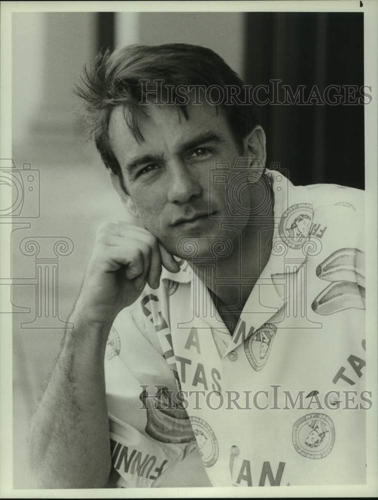 1986 Press Photo Actor John Diehl on "Miami Vice" - Historic Images