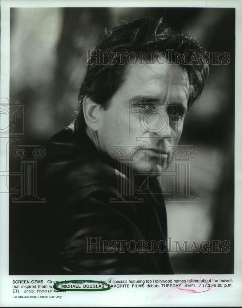1993 Actor Michael Douglas on "Favorite Films" - Historic Images