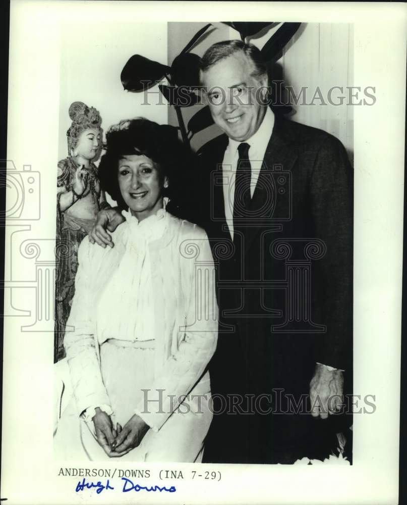 1983 Press Photo Television Host Hugh Downs with His Wife - Historic Images