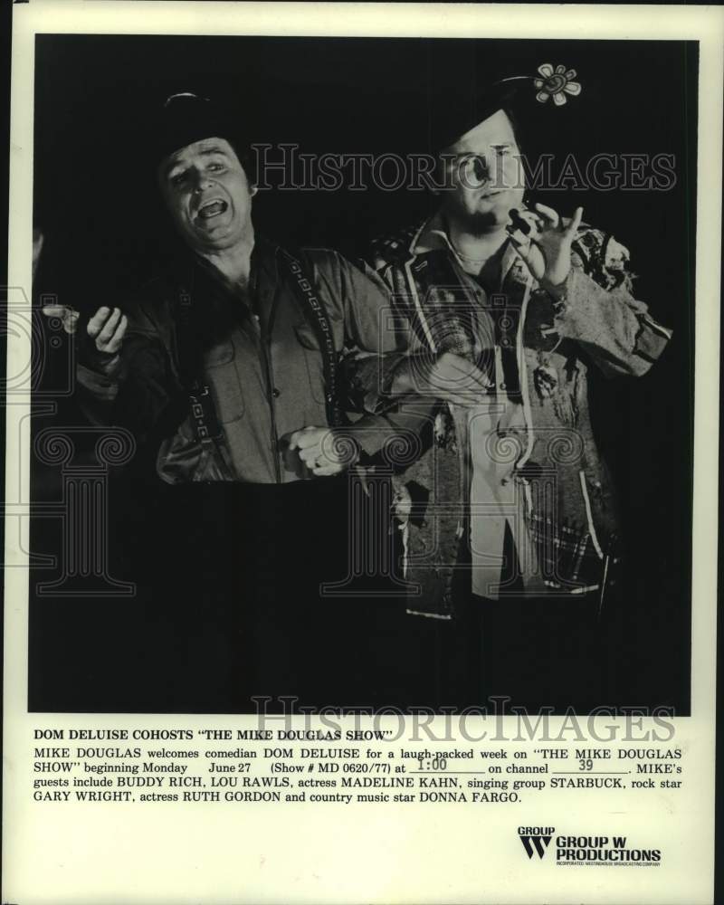 1979 Press Photo Dom DeLuise Co-Hosting "The Mike Douglas Show" - Historic Images