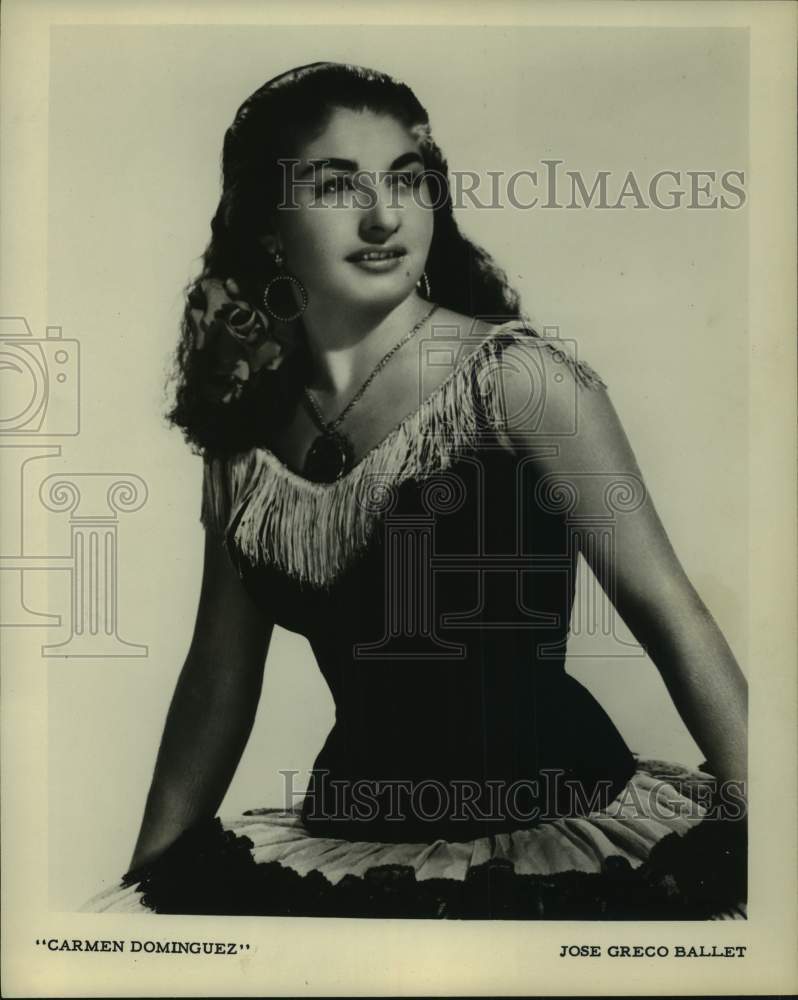 Press Photo Dancer Carmen Dominguez, Jose Greco Ballet - Historic Images