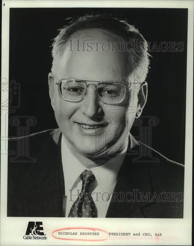 1989 Press Photo Nicholas Davatzes, President and CEO, A&amp;E - Historic Images