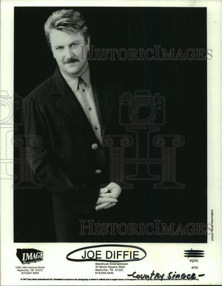 1997 Press Photo Country singer Joe Diffie to perform at Texas Longhorn Slaoon - Historic Images