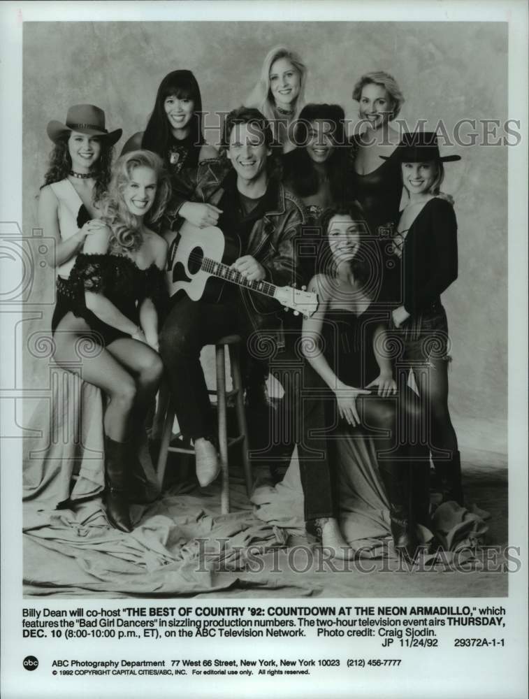 1992 Press Photo Billy Dean and others co-host &quot;The Best of Country &#39;92&quot; - Historic Images