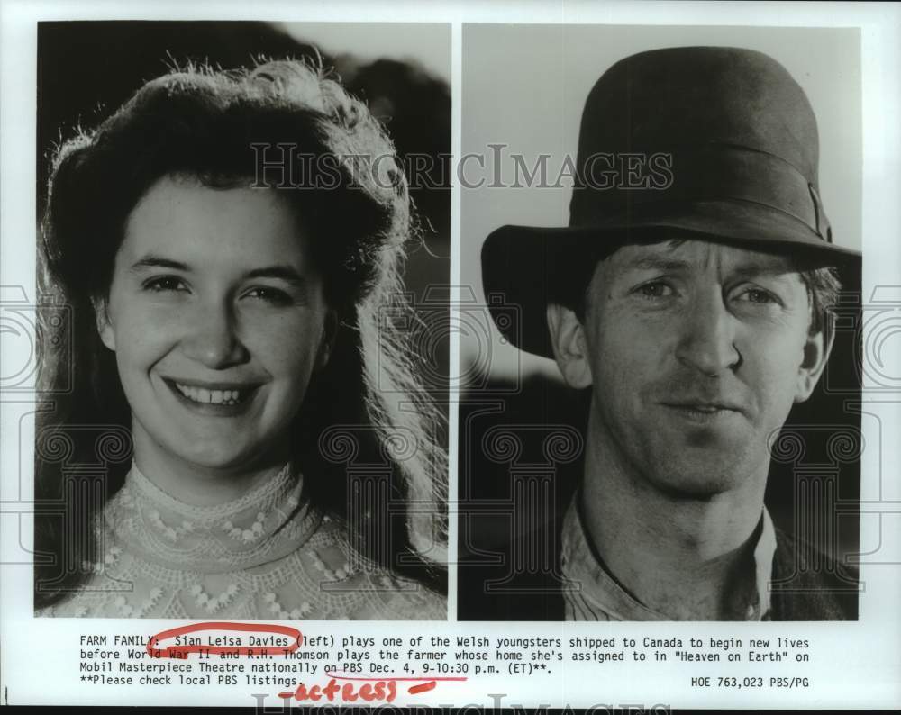 1988 Actress Sian Leisa Davies, R.H. Thomson in "Heaven on Earth" - Historic Images
