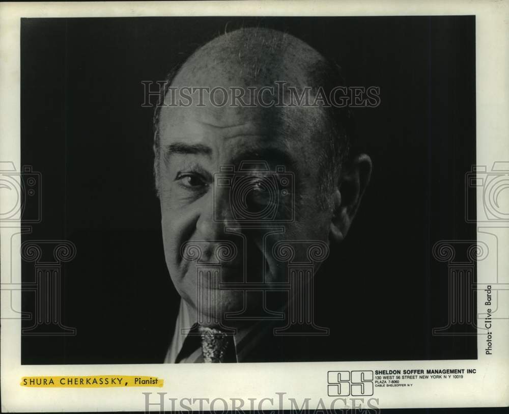 1982 Press Photo Pianist Shura Cherkassy - Historic Images