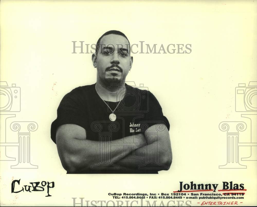 1997 Press Photo Entertainer Johnny Blas - Historic Images