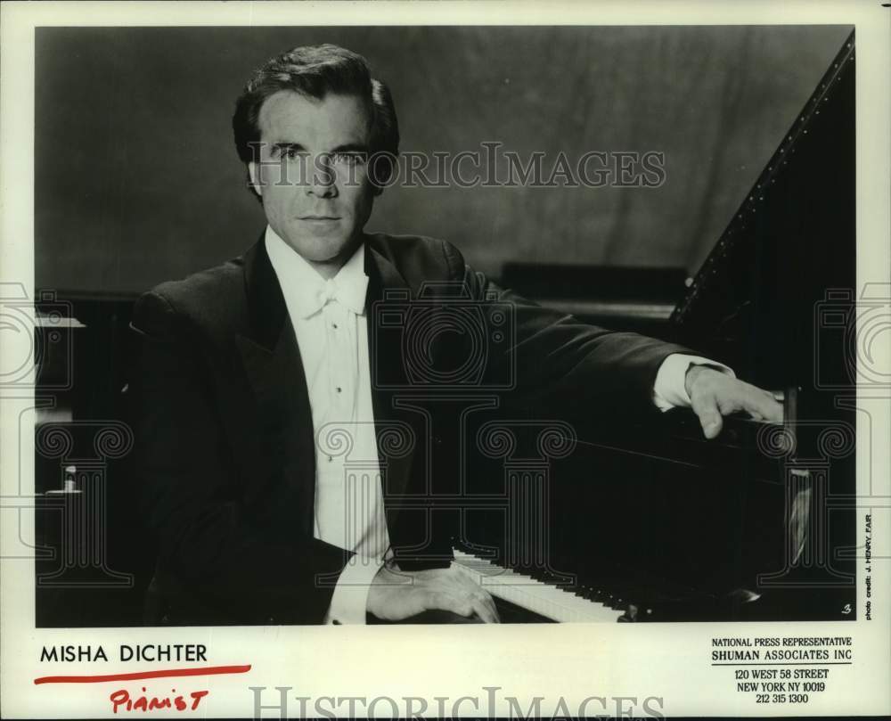 1992 Press Photo Pianist Misha Dichter - Historic Images