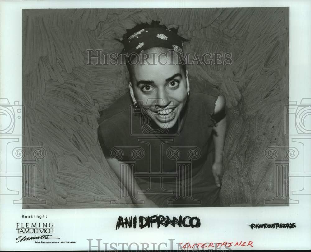 1993 Press Photo Entertainer Ani DiFranco - Historic Images