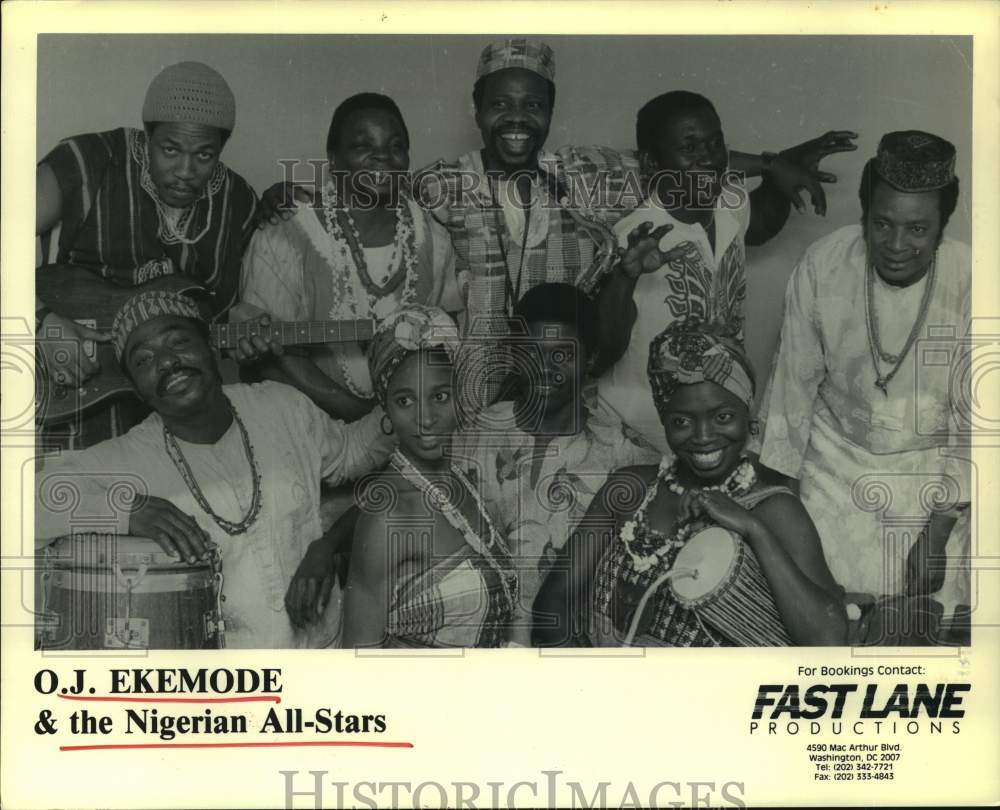 1990 Press Photo O.J. Ekemode and the Nigerian All-Stars - Historic Images