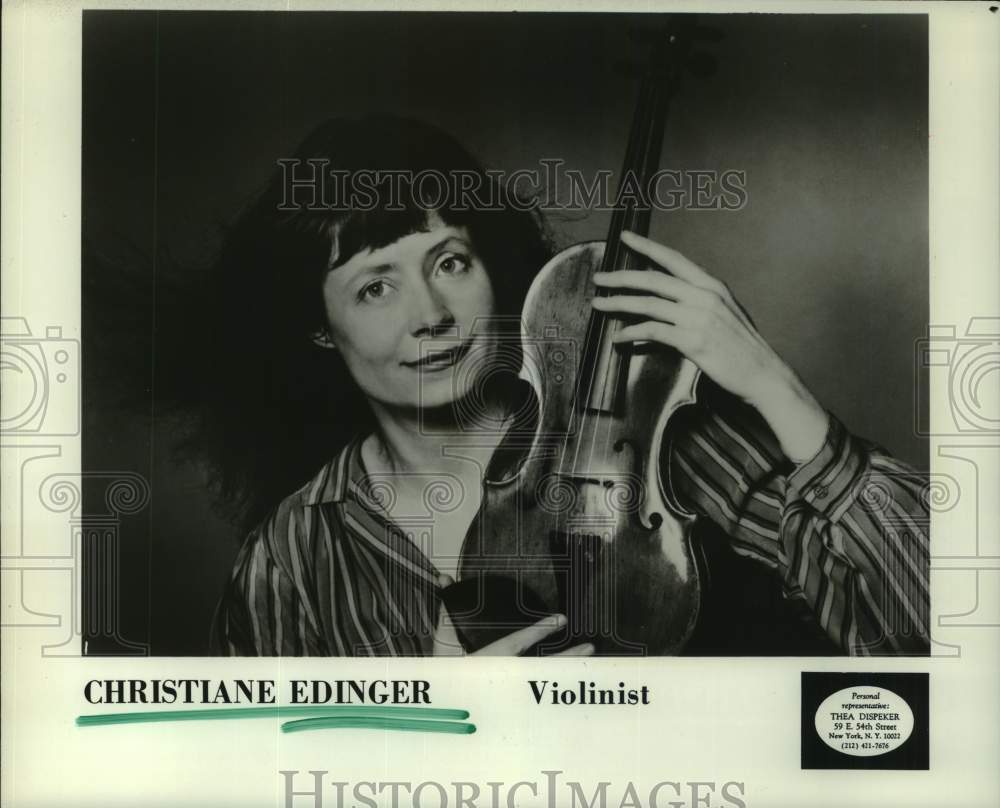 1989 Press Photo Violinist Christiane Edinger - Historic Images
