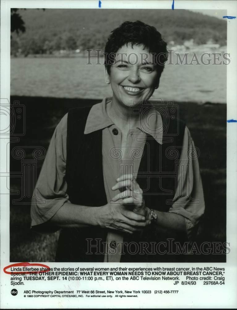 1993 Press Photo ABC News Host Linda Ellerbee Shares Women&#39;s Stories in Special - Historic Images