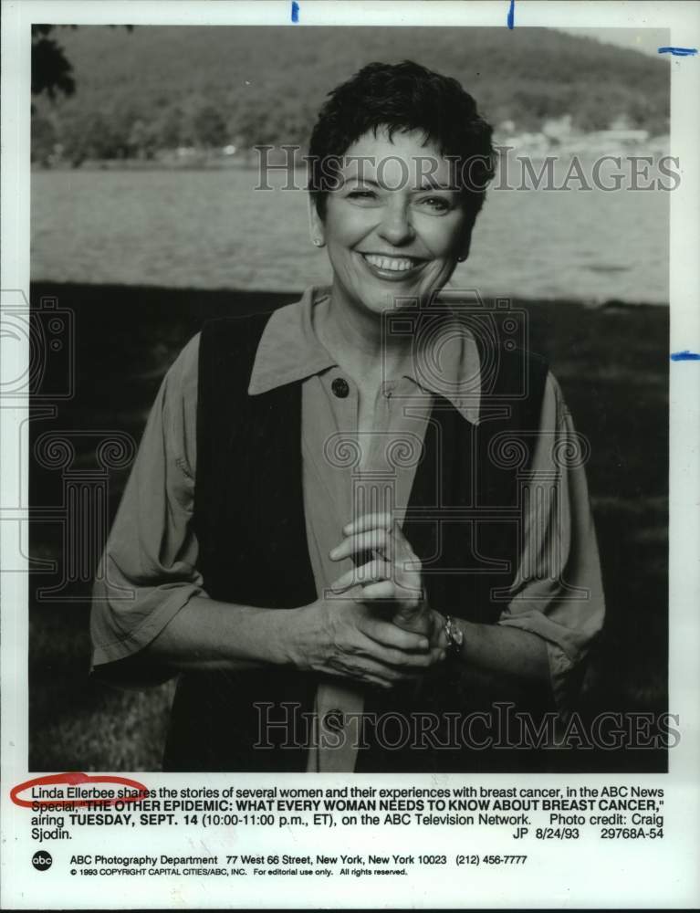 1993 Press Photo ABC News Host Linda Ellerbee Shares Women's Stories in Special - Historic Images