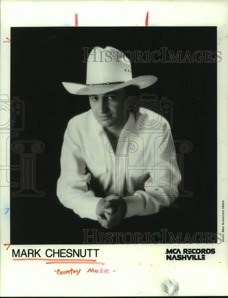 1990 Press Photo Country music singer Mark Chesnutt - Historic Images