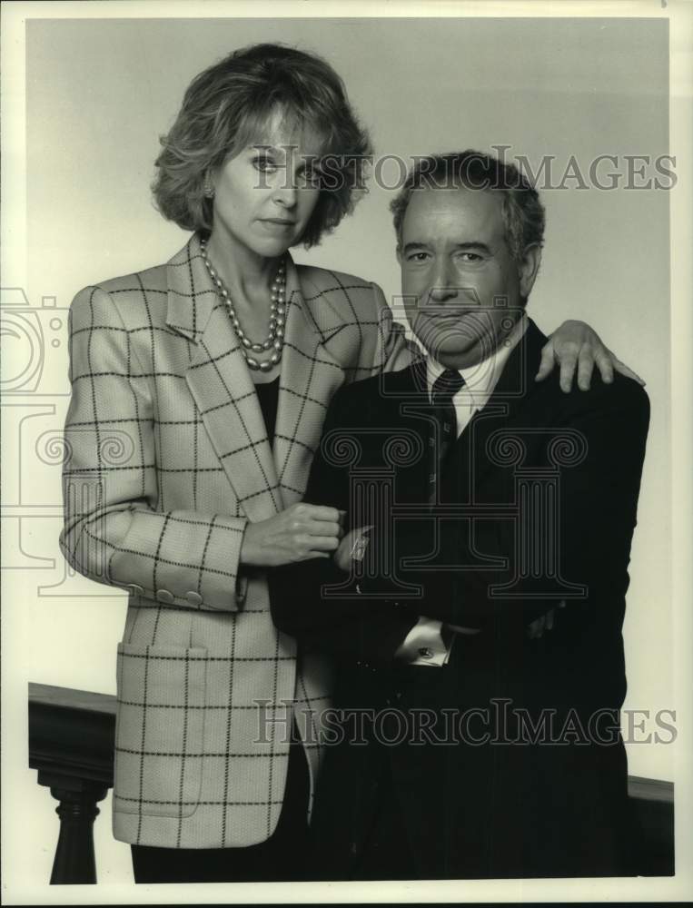 1990 Press Photo Jill Eikenberry and Michael Tucker star in NBC&#39;s &quot;L.A. Law&quot; - Historic Images