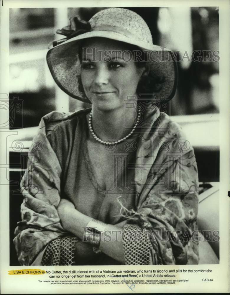 1980 Press Photo Actress Lisa Eichhorn in United Artists&#39; &quot;Cutter and Bone&quot; - Historic Images