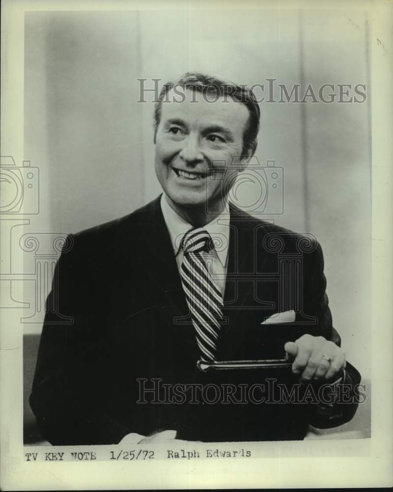 1972 Press Photo Ralph Edwards, Host of "Truth Or Consequences" - Historic Images