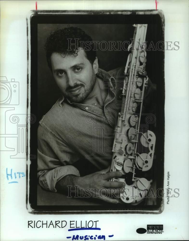 1996 Press Photo Musician Richard Elliot to perform in Houston - Historic Images
