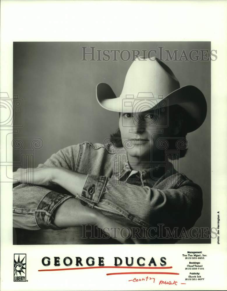 1995 Press Photo Country musician George Ducas - Historic Images