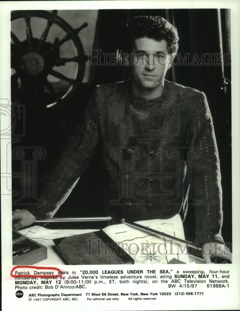 1997 Press Photo Actor Patrick Dempsey in "20,000 Leagues Under the Sea" - Historic Images