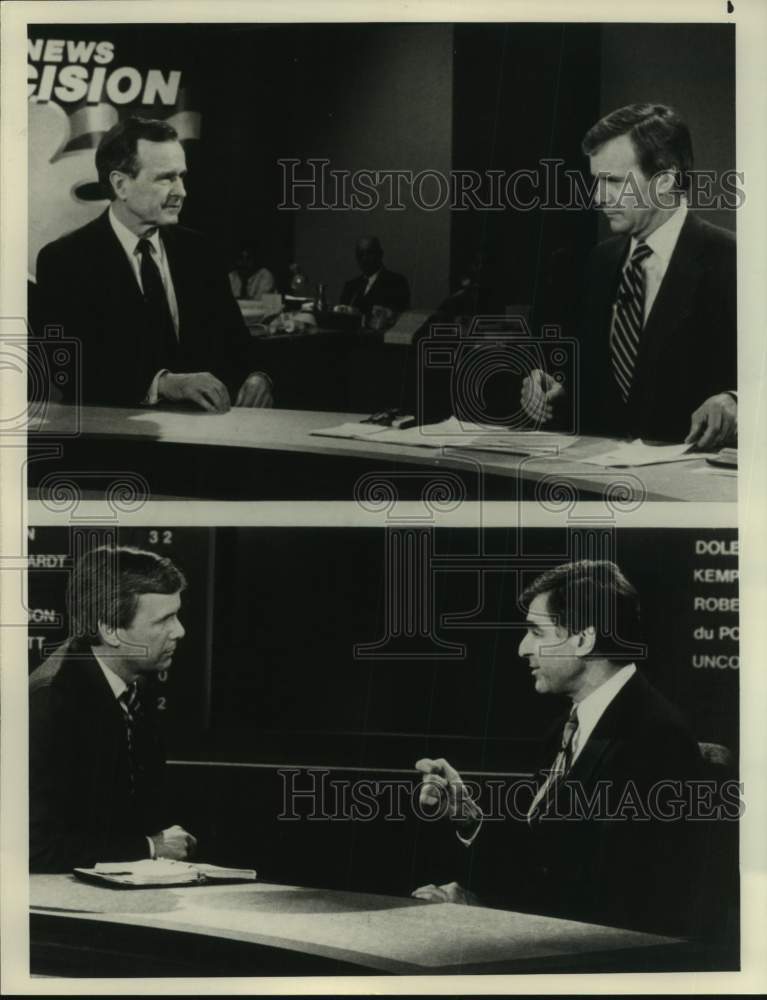 1988 Press Photo Tom Brokaw with Future Presidential Nominees - Historic Images