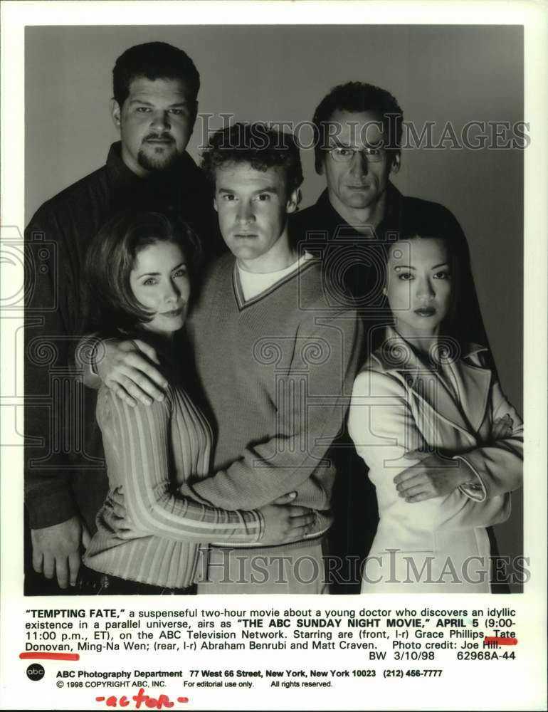 1998 Press Photo "Tempting Fate" Cast Members - Historic Images