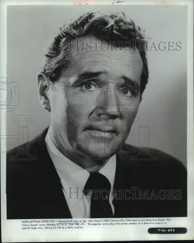 1967 Press Photo Actor Howard Duff on "The Felony Squad" - Historic Images