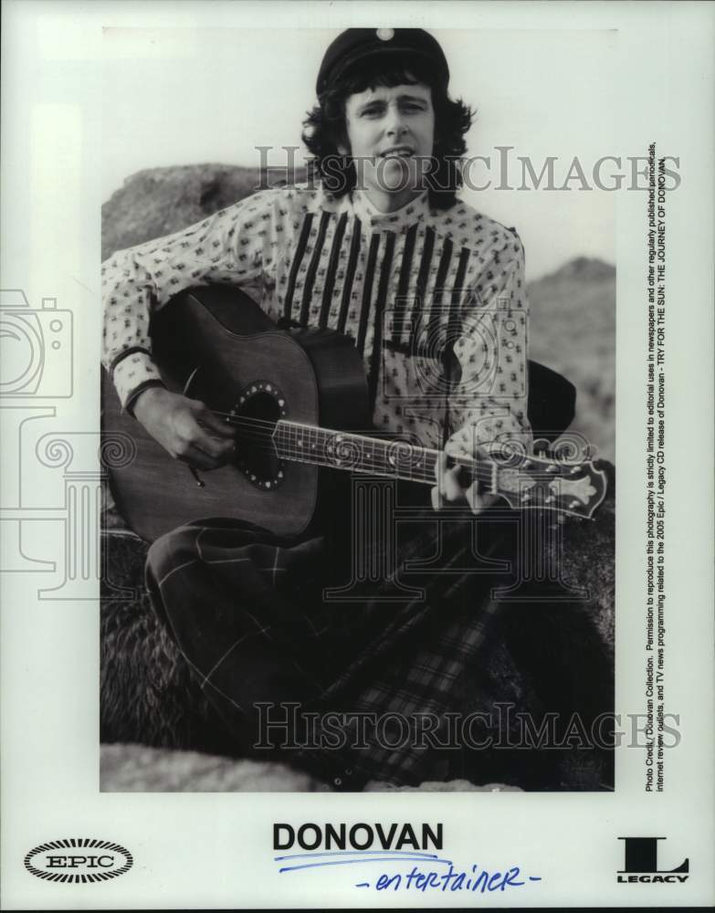 Press Photo Entertainer Donovan - Historic Images