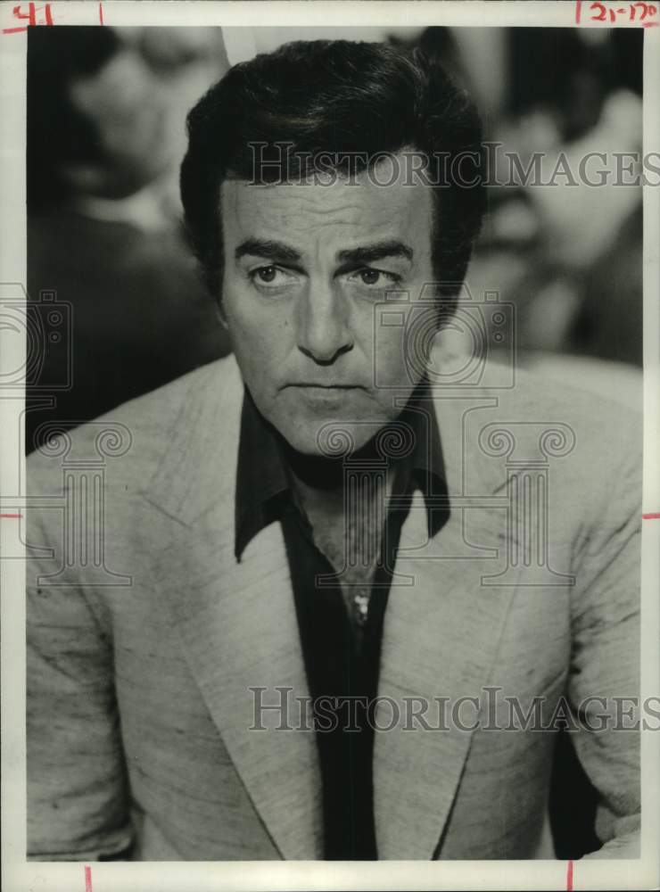 1980 Press Photo Actor Mike Connors in &quot;Casino&quot; - Historic Images