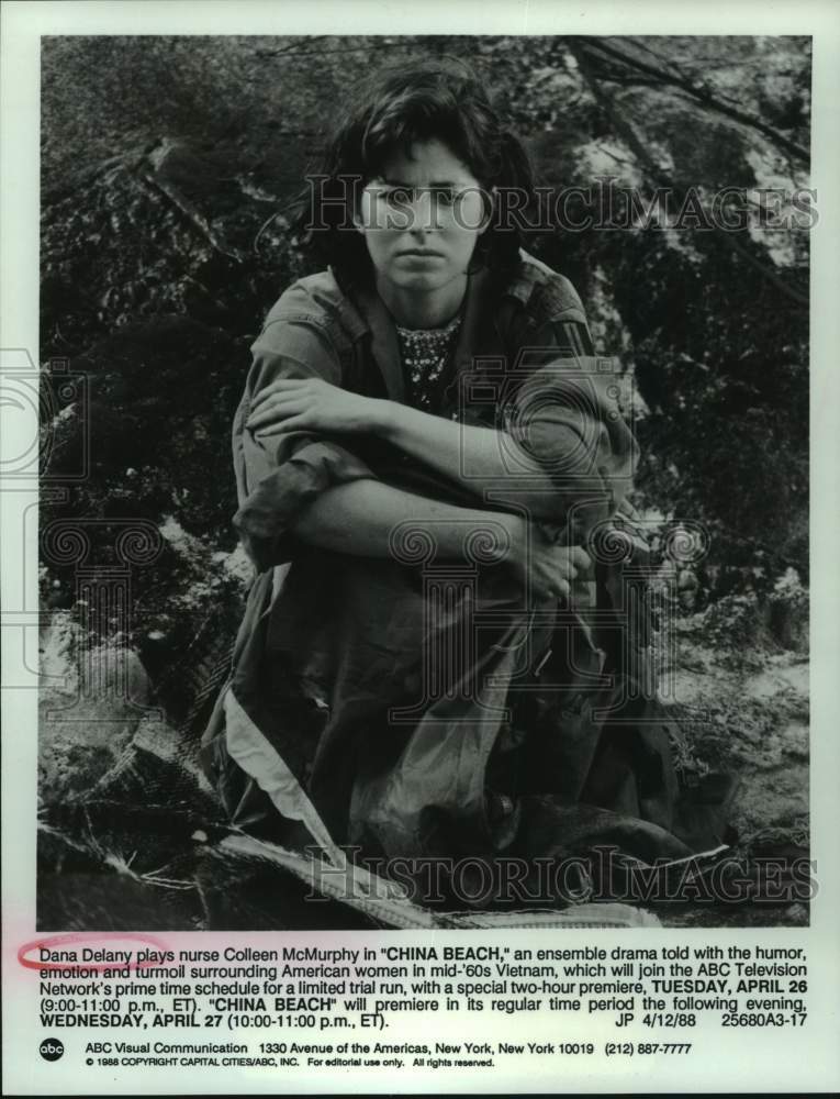 1988 Press Photo Actress Dana Delany in "China Beach" - Historic Images