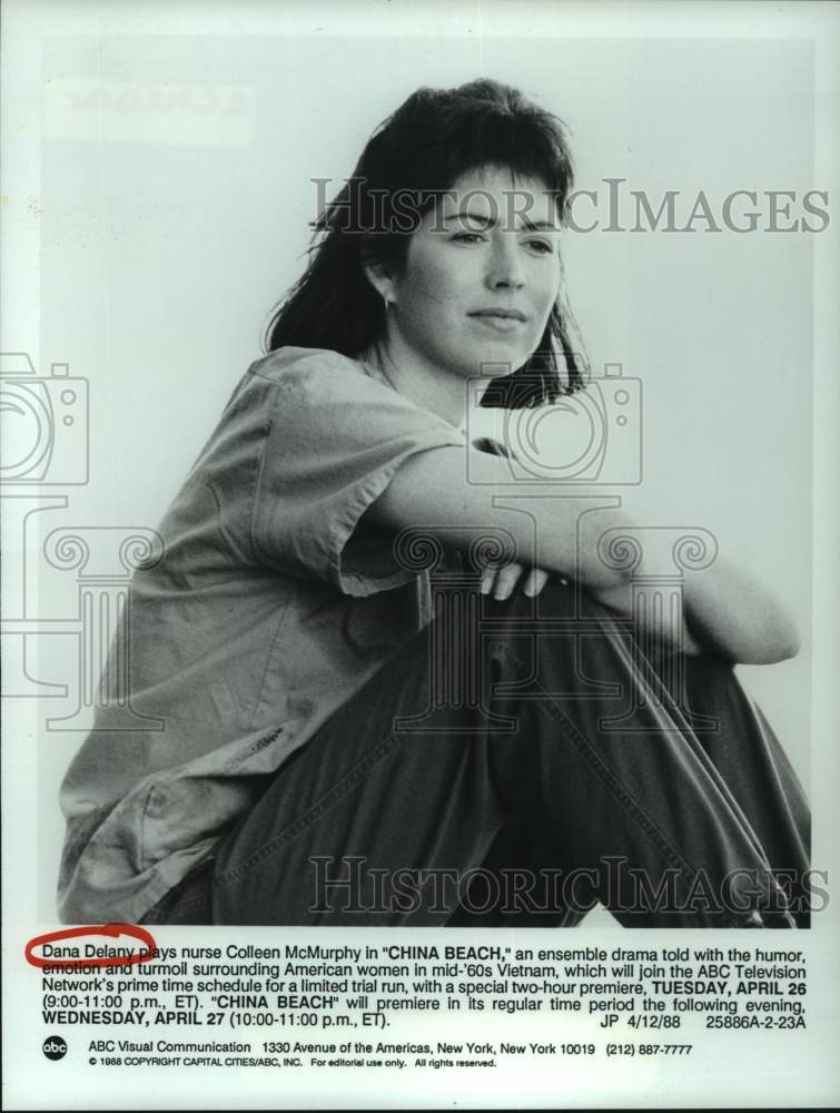 1988 Press Photo Actress Dana Delany in "China Beach" - Historic Images