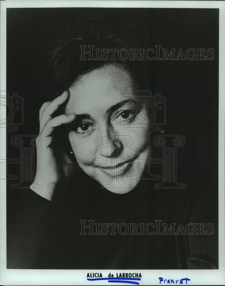 1985 Press Photo Pianist Alicia de Larrocha - Historic Images