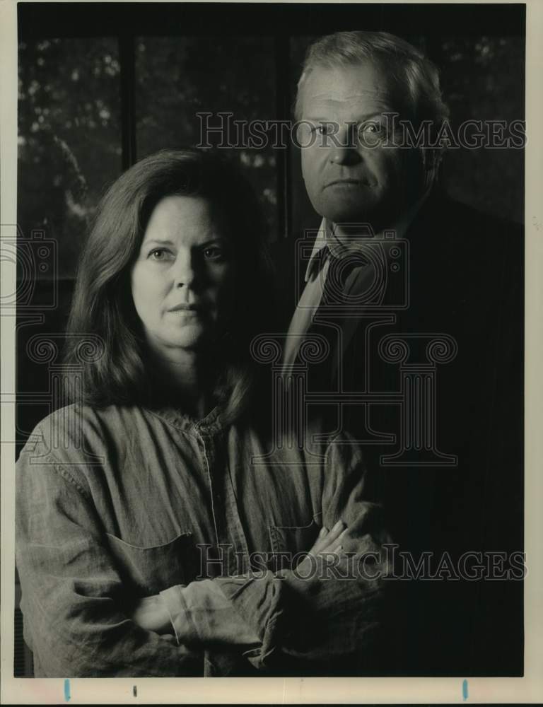1993 Press Photo JoBeth Williams, Brian Dennehy in "Lying in Wait" - Historic Images