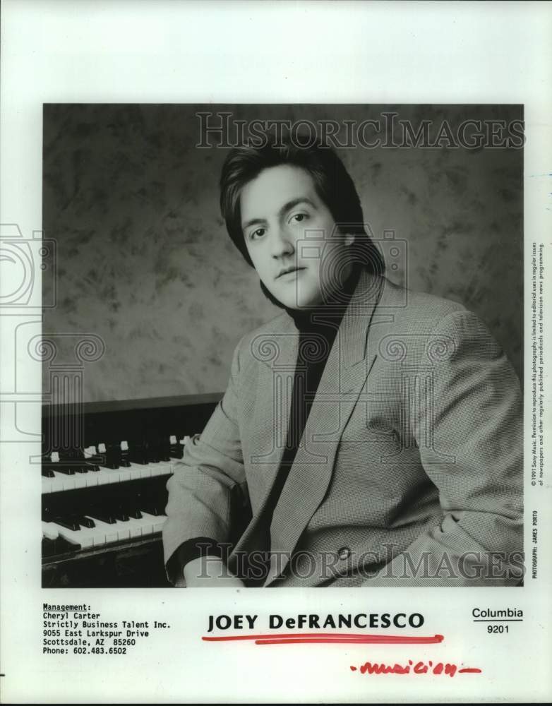 1991 Press Photo Musician Joey DeFrancesco - Historic Images