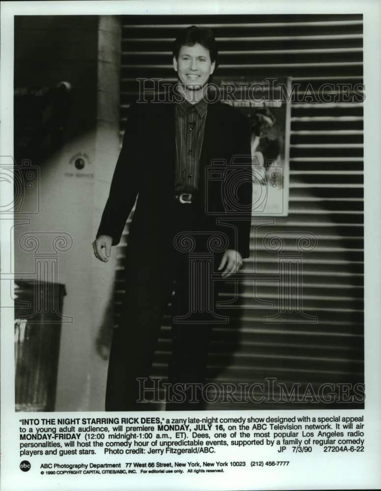 1990 Press Photo Host of “Into the Night Starring Rick Dees" - Historic Images
