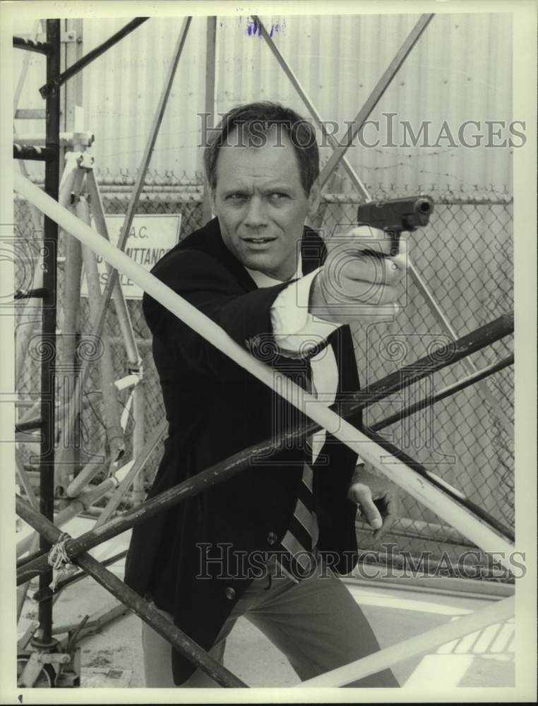 1985 Press Photo Fred Dryer as Sergeant Rick Hunter on NBC&#39;s &quot;Hunter&quot; - Historic Images