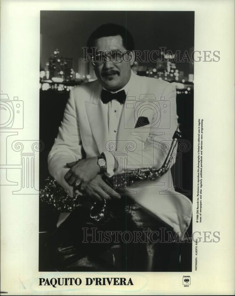 1988 Press Photo Musician Paquito D&#39;Rivera - Historic Images