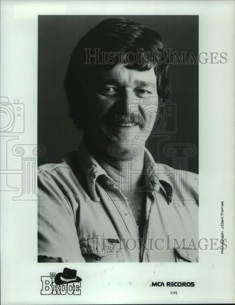 1983 Press Photo Singer Ed Bruce - Historic Images