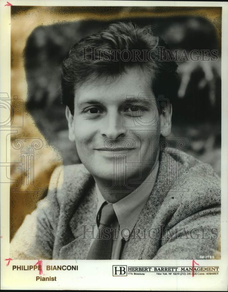 1991 Press Photo Pianist Philippe Bianconi - Historic Images