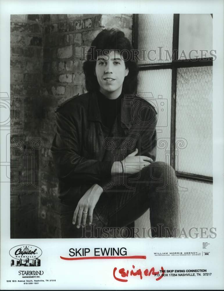 1991 Press Photo Singer Skip Ewing - Historic Images