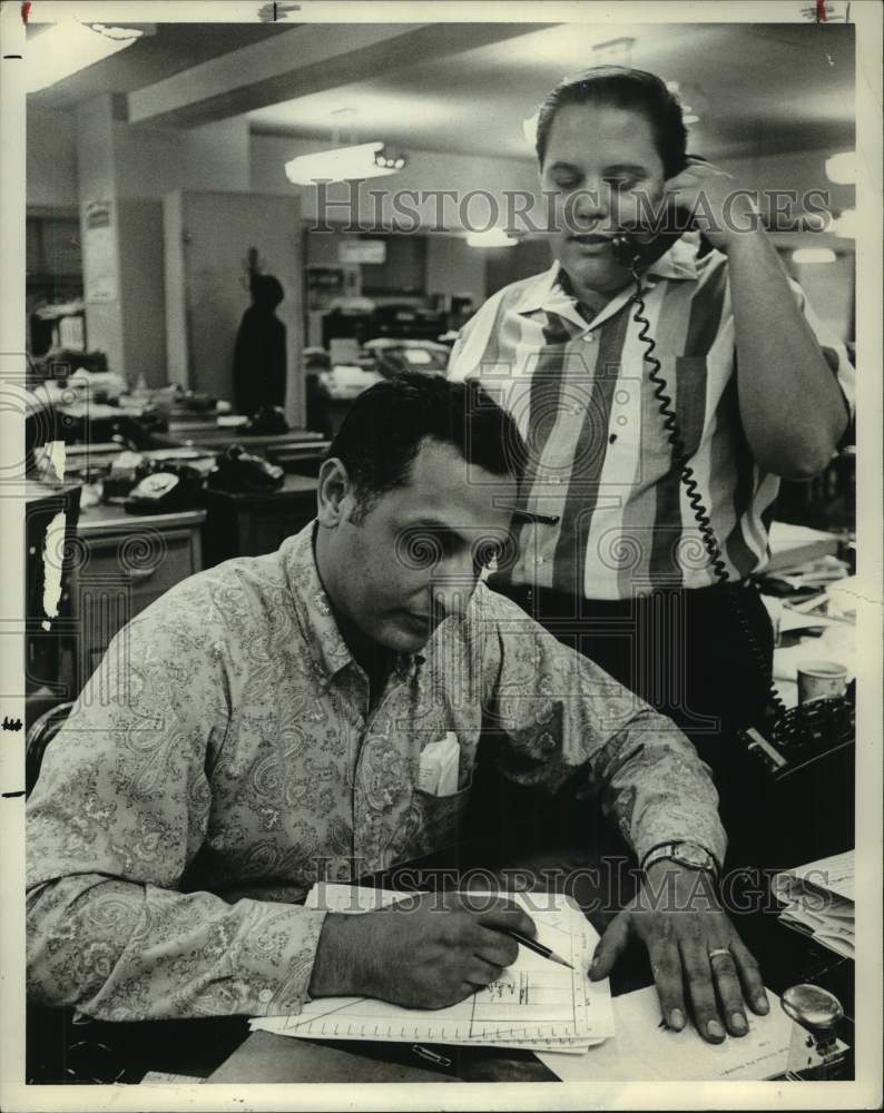 1967 Sports Reporters Fred Faour and Jesse Miller, Houston Chronicle-Historic Images