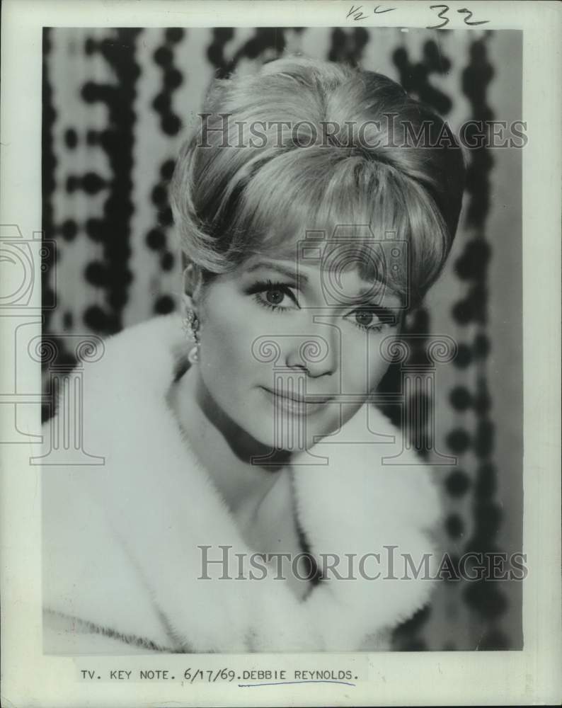 1969 Press Photo Actress Debbie Reynolds - Historic Images