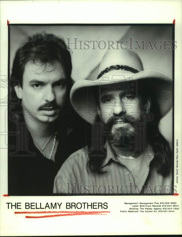 1987 Members of the music group The Bellamy Brothers - Historic Images