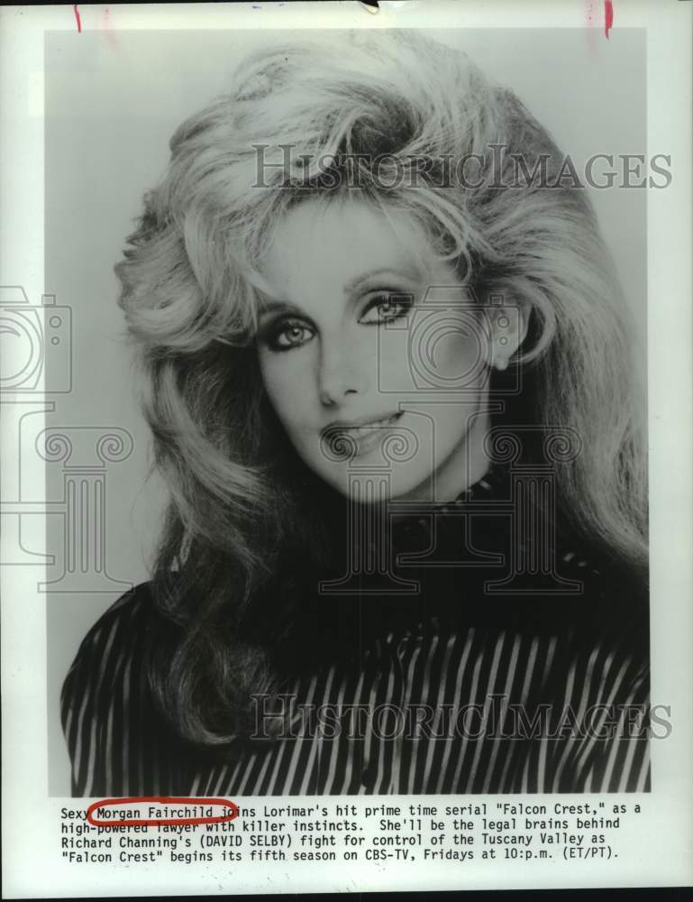 1994 Press Photo Morgan Fairchild stars in CBS's Falcon Crest - Historic Images
