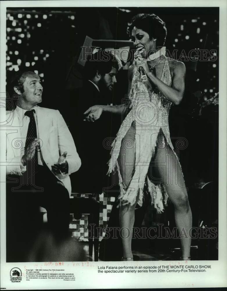 1982 Press Photo Singer and dancer Lola Falana in "The Monte Carlo Show" - Historic Images