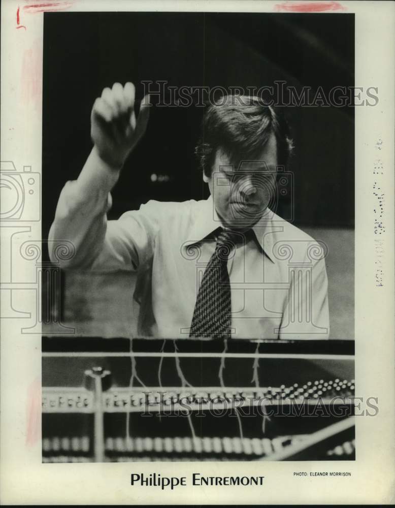 1980 Press Photo Pianist Philippe Entremont during a performance - Historic Images